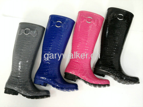 Croco rubber boots