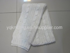 ladies acrylic knitted scarf