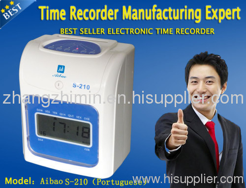 Eiectronic Time Recorder Portuguese S-210