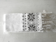 embroidery knitted scarf