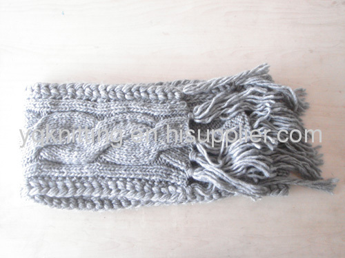 knitted fringe scarf