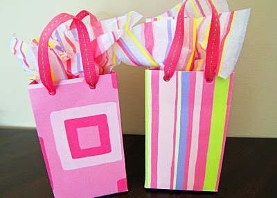 Scrapbook Paper Party Gift Bags