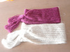 Lady acrylic knitted scarf