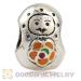 european Silver Babushka Doll Charm Beads