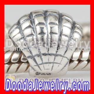 european Silver Seashell Charms For Bracelets