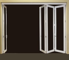 Energy saving bi folding closet door