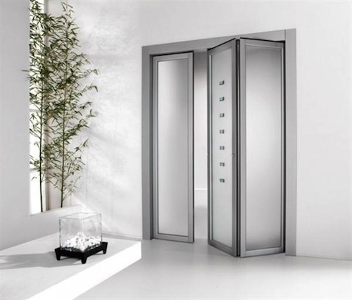 Thermal break interior folding door