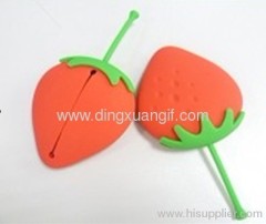 Silicone Strawberry key case