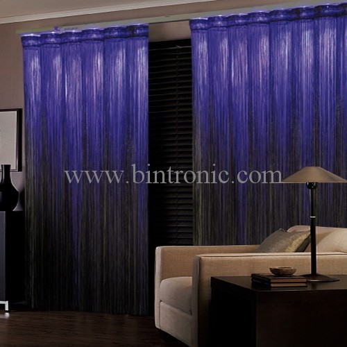 Motorized Fringe Curtains with LED