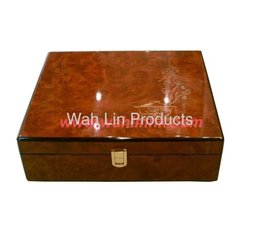 wooden tea box tea box wooden gift box piano painting box