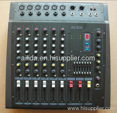 6 Channel +48V Phantom Power MX-606D Powered Mixer
