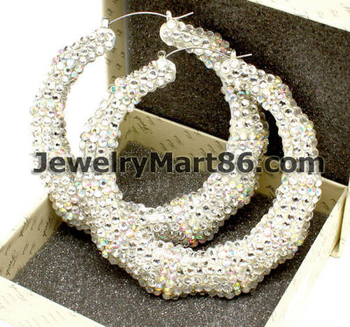 wholesale crystal bamboo earrings JBE014