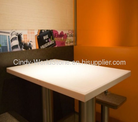 solid surface restaurant tabletop