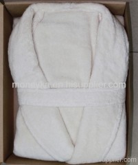 organic natural color cotton bathrobe