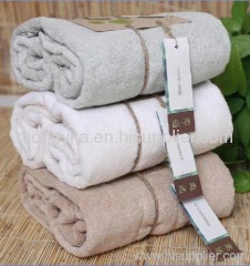 organic natural color cotton bath towel