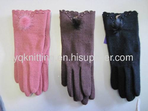 Ladies' fashion woven gloves