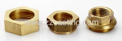 Brass nut brass connector brass fittings Machining for valve