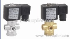 3 way brass IP65 water air oil G1/4" auto-control solenoid valve