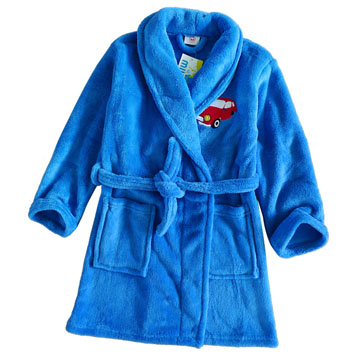 coral fleece bathrobe