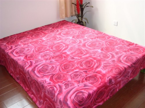 printed coral fleece blanket