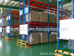 Heavy steel pallet racking