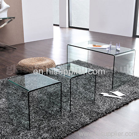 Glass nest coffee table