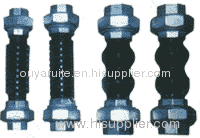 twin sphere rubber joint with threaded union