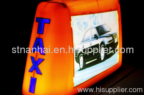 taxi top light boxZHD1-0001 Illuminated double sides taxi top advertisement light box