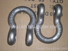 drop forged Bow type anchor shackle