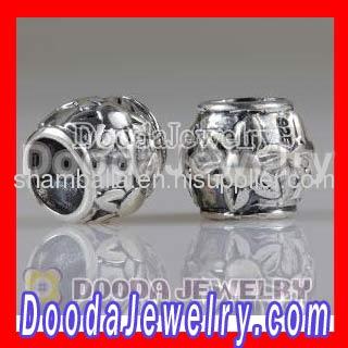 silver flower european charms and beads