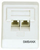 2 port network rj45 face plate outlet