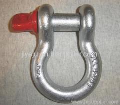 drop forged bow shackle with safty pin