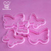 LFGB ABS cute cookie cutter & pink butterfly