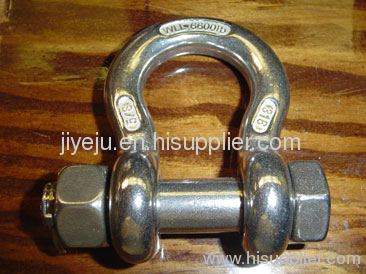 stainless steel bow shackle with bolt pin