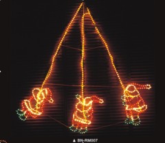 LED Rope light-Santa Claus play swing