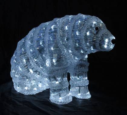 Acrylic white bear