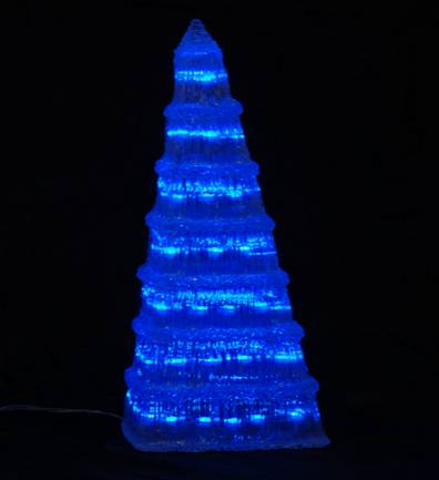 Acrylic blue pagoda