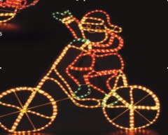 LED Rope light(Santa Claus play Bicycle)