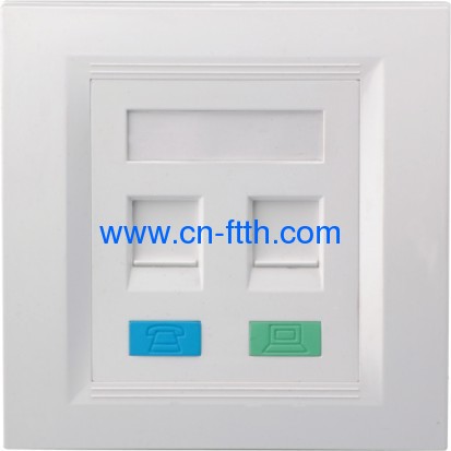 Foursquare Dual Port Face Plate 86*86 type