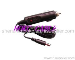 Car Cigarette Lighter Cable with Plug and 3A/3AG Fuse