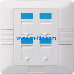 Four port wall plate