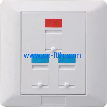 Foursquare Three Port Face Plate 86*86 type