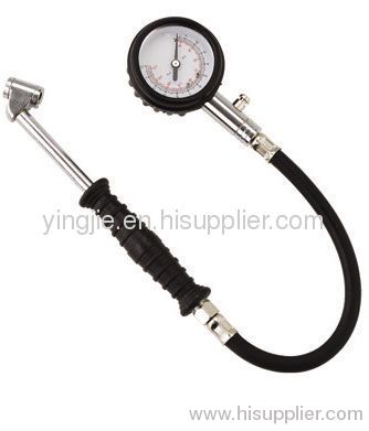 Dial Tire Gauge with Dual Head Chuck