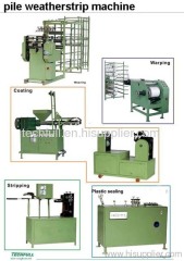 pile weather strip machine