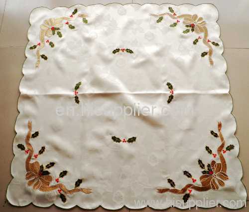 XMAS and embroidery table cloth