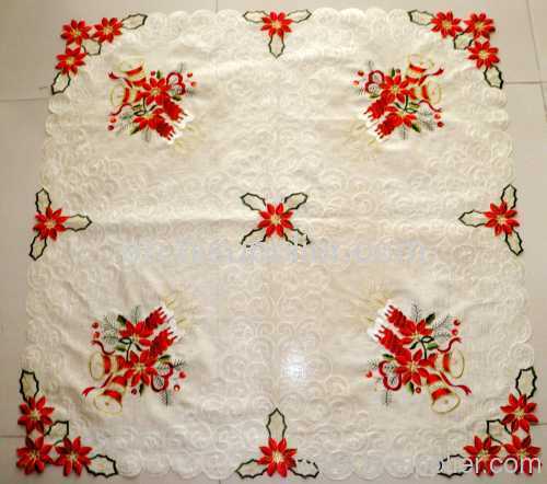 XMAS and embroidery table cloth