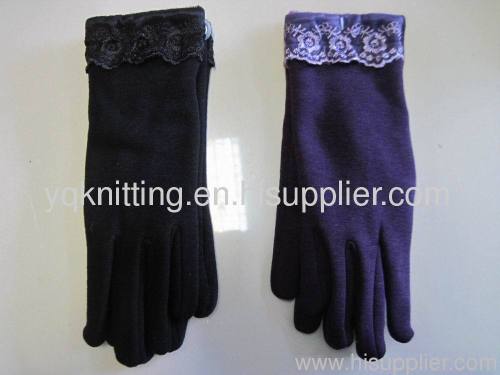 Fashion lady woven gloves