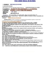soft offer used rail origin spain $330 cif aswp