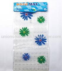 Oblong Bathroom Mat With flower