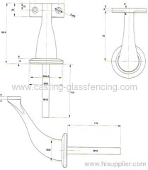 HR1048 Swan Neck Handrail Braket